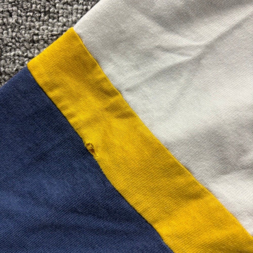 Vintage 1990s Nutmeg Georgia Tech Rugby Polo Long Sleeve Blue Size Large - Picture 5 of 7